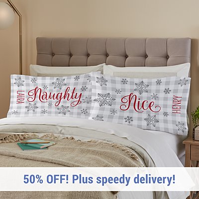 Naughty & Nice Pillow Cases
