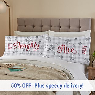 Naughty & Nice Pillow Cases