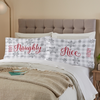 Naughty & Nice Pillow Cases