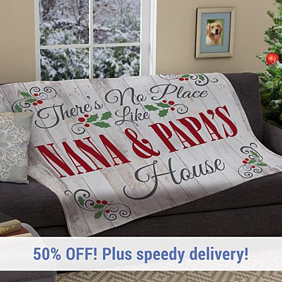 Our Favourite Place Christmas Plush Blanket