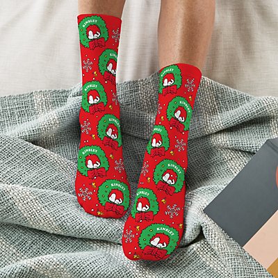 PEANUTS® Snoopy™ Holiday Wreath Socks