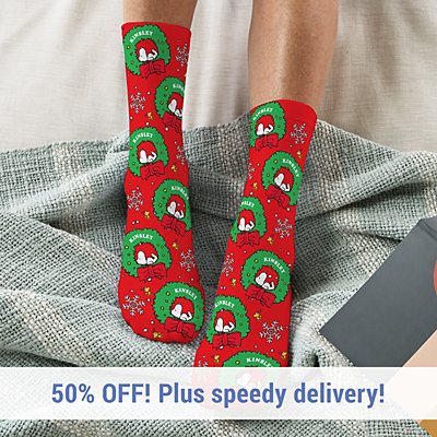 PEANUTS® Snoopy™ Holiday Wreath Socks