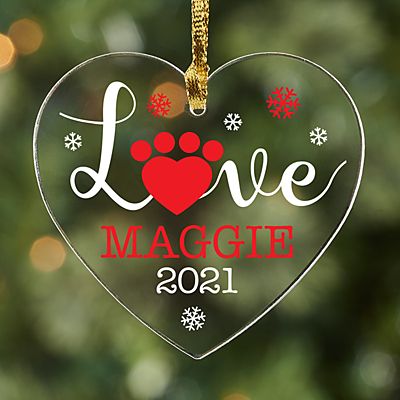 Pet Love Heart Ornament