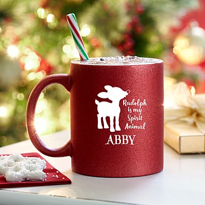 Rudolph®  is My Spirit Animal Red Shimmer Mug