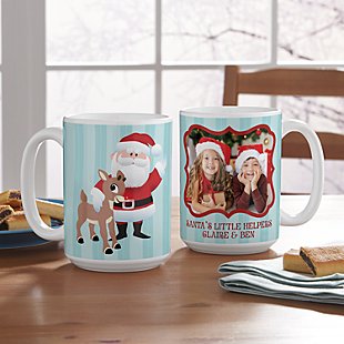 Rudolph® & Santa Photo Mug