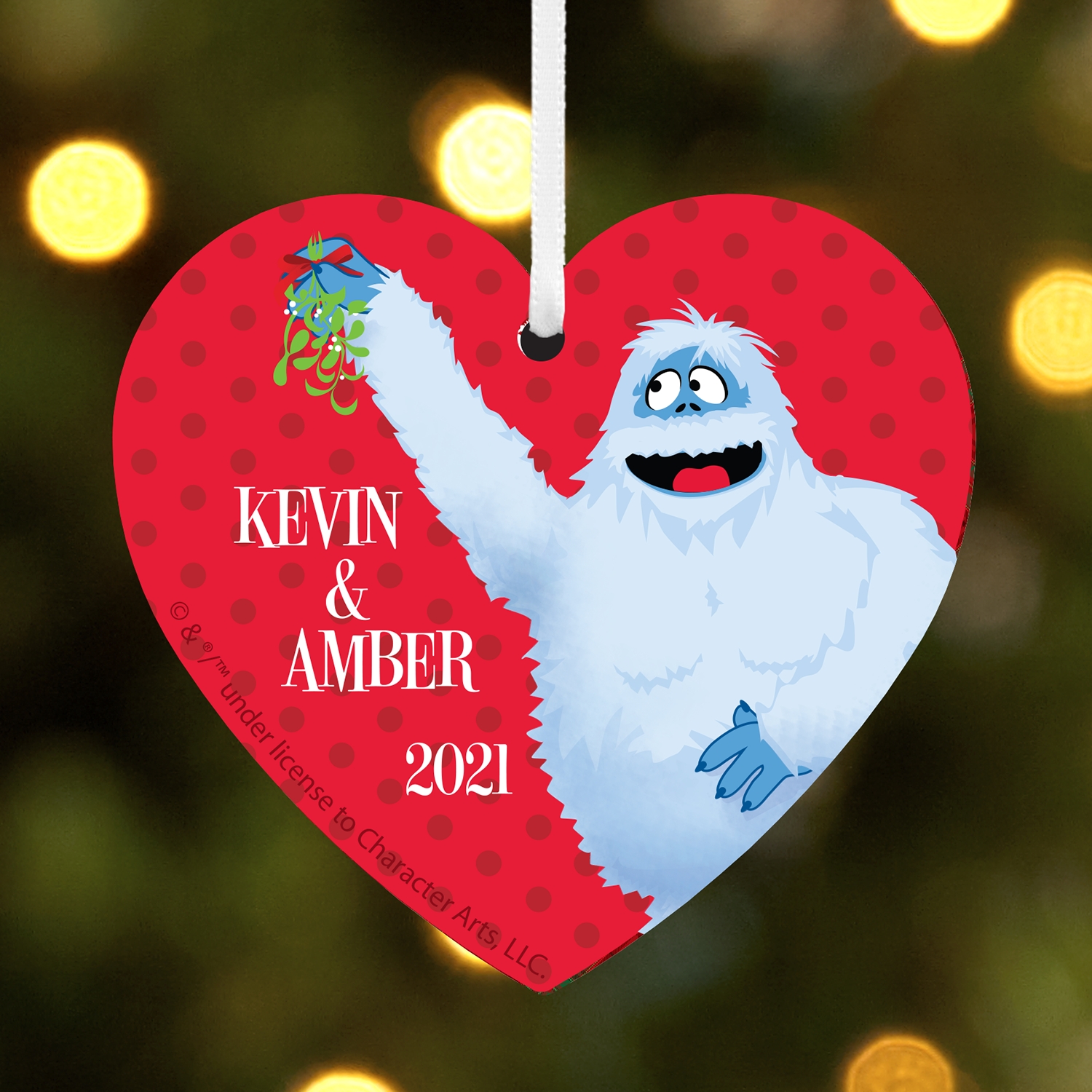 Rudolph® Bumble™ Mistletoe Heart Ornament