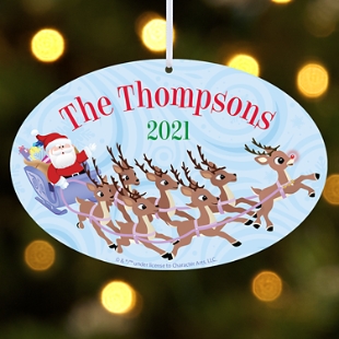 Rudolph® Magical Sleigh Ride Oval Bauble