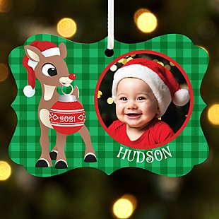 Rudolph® Photo Scroll Ornament