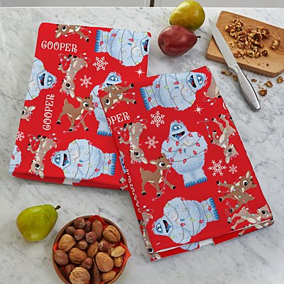 Rudolph® Tangled in Lights Kitchen Towel