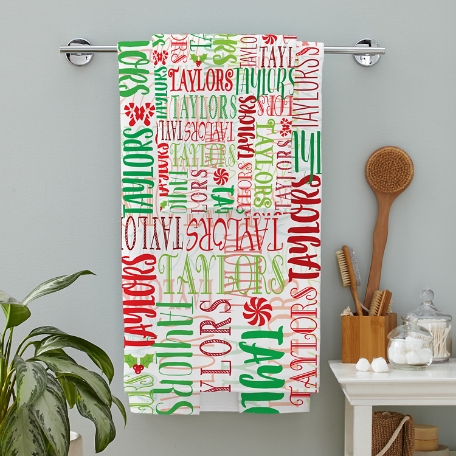 Signature Style Christmas Bath Towel