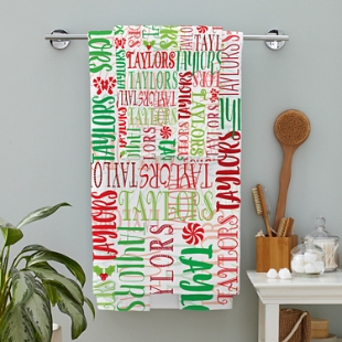 Signature Style Christmas Bath Towel