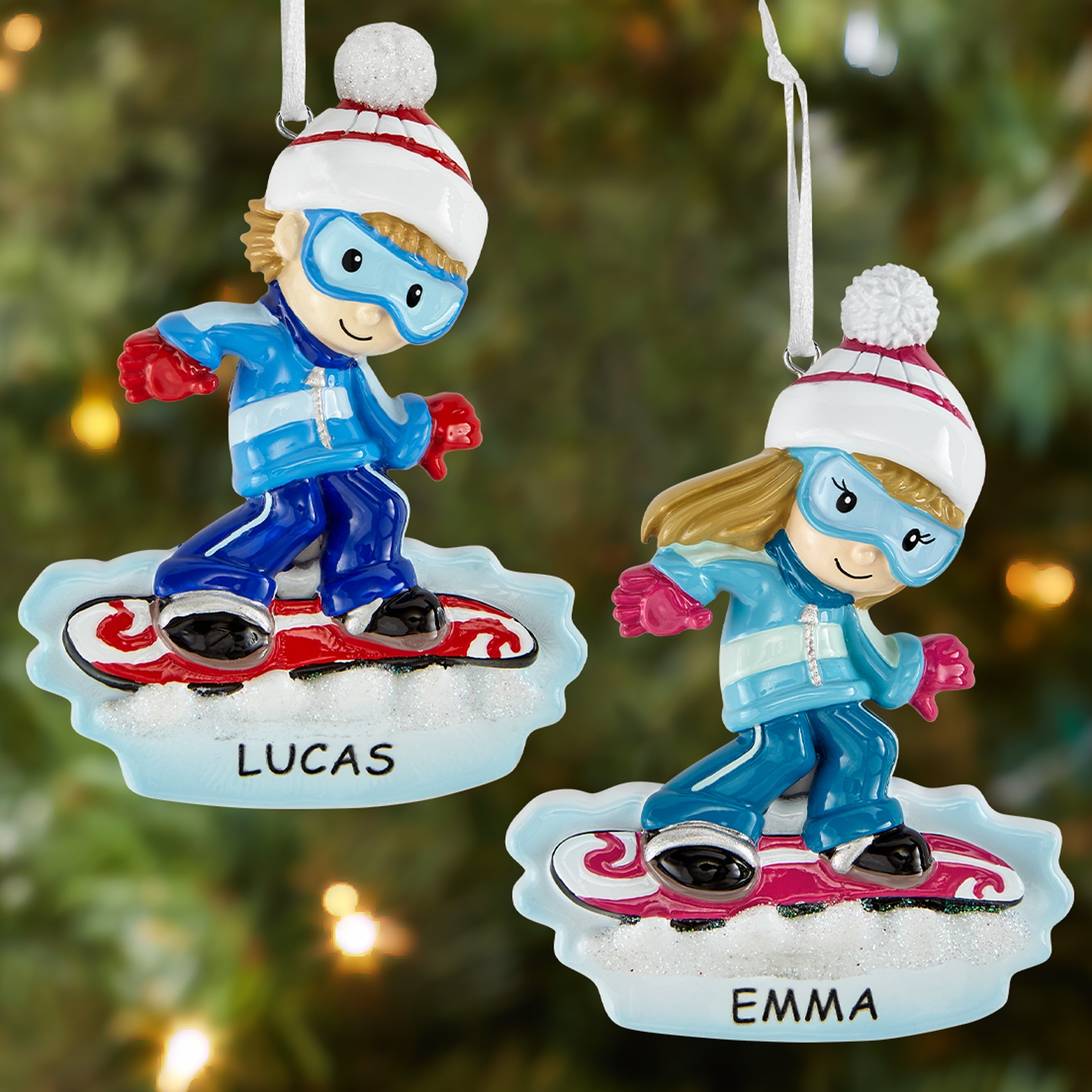 Wintertime Fun Snowboarder Ornament