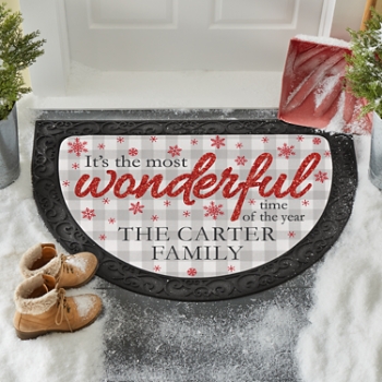 Wonderful Time of the Year Half Round Doormat