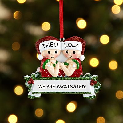 We Are Vaccinated Couple Ornament
