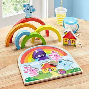 Melissa & Doug® Blue's Clues Wooden Rainbow Stacking Puzzle