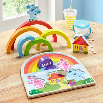 Melissa & Doug® Blue's Clues Wooden Rainbow Stacking Puzzle