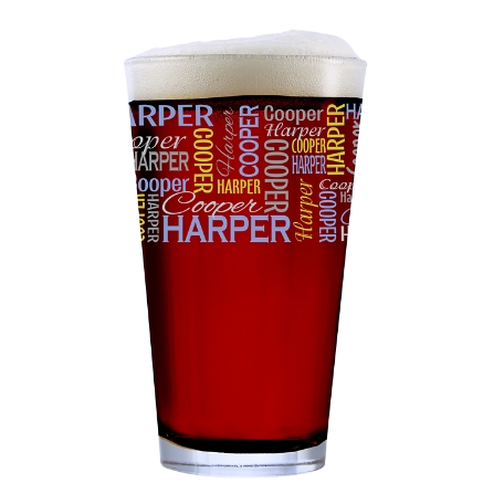 You Name It! Signature Pint Glass - Purple/Gold