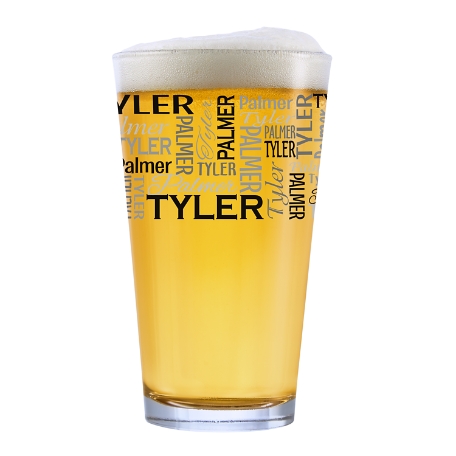 You Name It! Signature Pint Glass - Gray