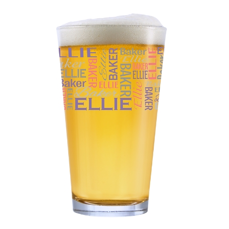 You Name It! Signature Pint Glass - Purple/Pink