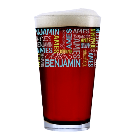 You Name It! Signature Pint Glass - Teal/Green