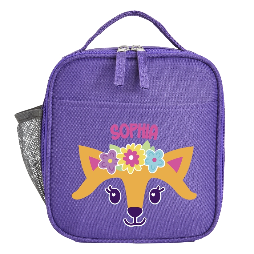 Big Face Purple Lunch Box Fox at