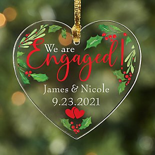 Engaged Heart Ornament