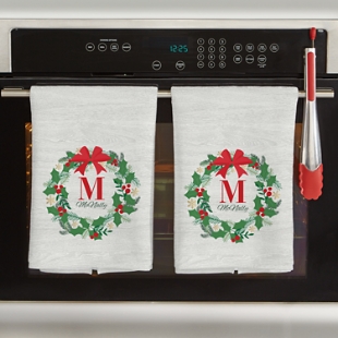 Festive Wreath Kitchen Towel