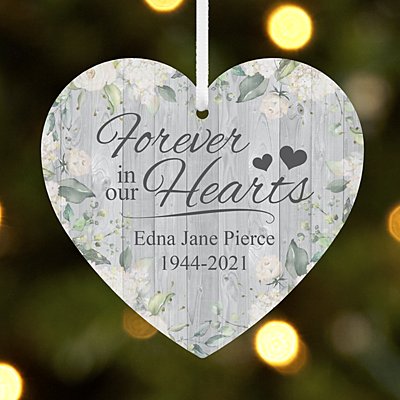 Forever in Our Hearts Memorial Heart Ornament