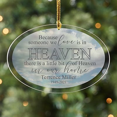 Heaven in Our Home Acrylic Oval Ornament