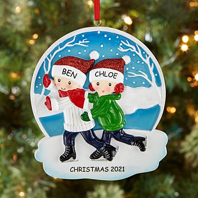 Personalized Reindeer Family Christmas Ornament Cozy Reindeer Couple