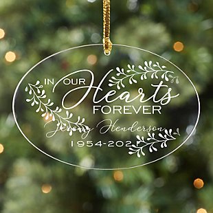 In Our Hearts Oval Ornament