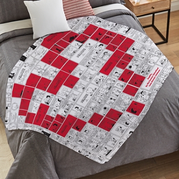 PEANUTS® Heart Comic Strip Plush Blanket