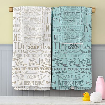 Bathroom Rules Bath Towels