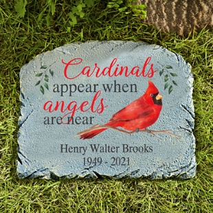 Cardinals Appear When Angels Are Near Memorial Garden Stone