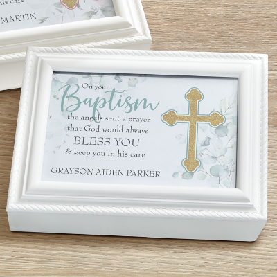 On Your Baptism Personalized Keepsake Music Box