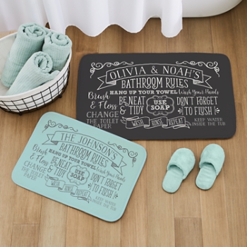 Bathroom Rules Bath Mat