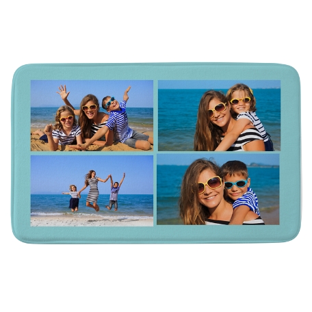 Picture-Perfect Photo Tile Bath Mat 21x34 - Blue