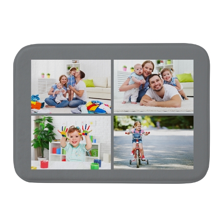 Picture-Perfect Photo Tile Bath Mat 17x24 - Gray