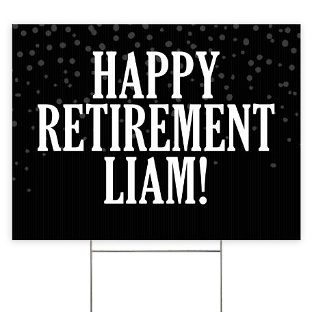 Create Your Own 2 Sided Yard Sign - Black