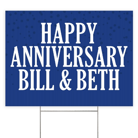 Create Your Own 2 Sided Yard Sign - Blue