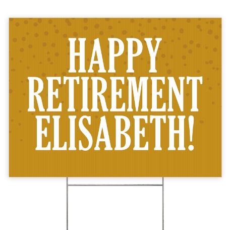 Create Your Own 2 Sided Yard Sign - Gold