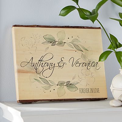 Floral Name Rustic  Wooden Sign
