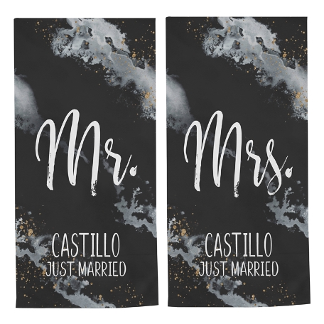 For the Couple Beach Towel-Standard Set - Black