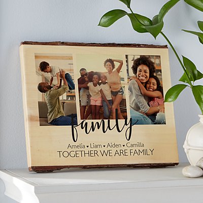 Heart of Our Family  Rustic Photo Wooden Sign