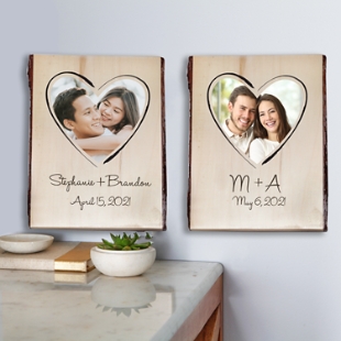 Together Forever Rustic Photo Wood Sign