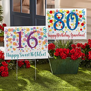 Colorful Birthday Yard Sign
