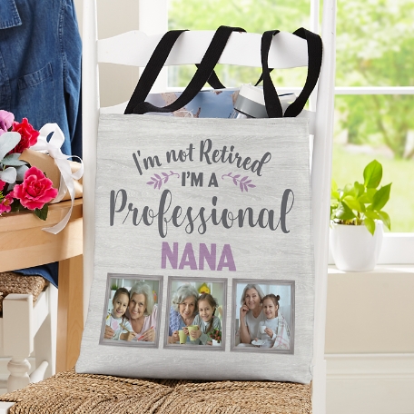 Professional Grandparent Photo Tote Bag