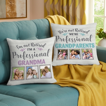 Professional Grandparent Photo Pillow