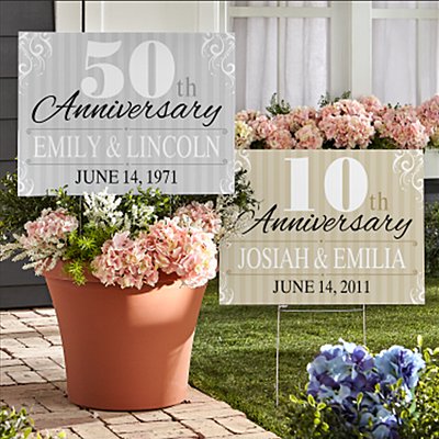 Anniversary 2-Sided Yard Sign with Stake