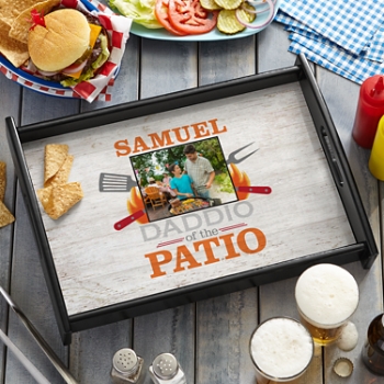 Daddio Of The Patio Photo Wood Tray 